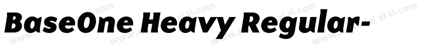 BaseOne Heavy Regular字体转换